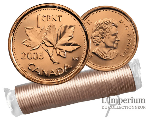 Canada - Rouleau original de 1 cent 2003 Nouvelle éffigie