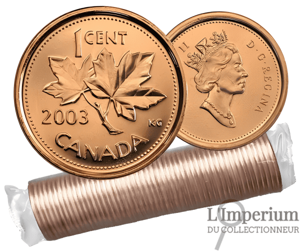 Canada - Rouleau original de 1 cent 2003 vieille éffigie