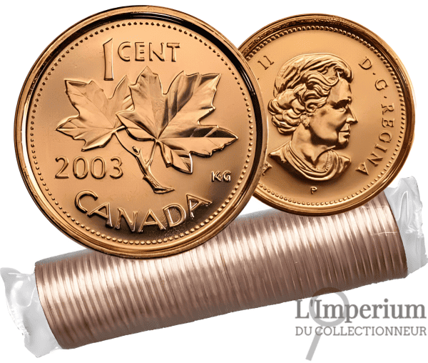 Canada - Rouleau original de 1 cent 2003P Nouvelle éffigie