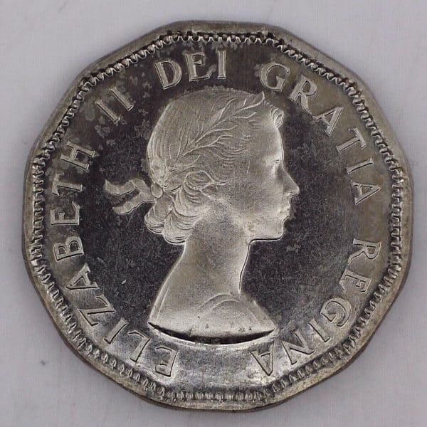 1955 Canada 5 Cents NBU