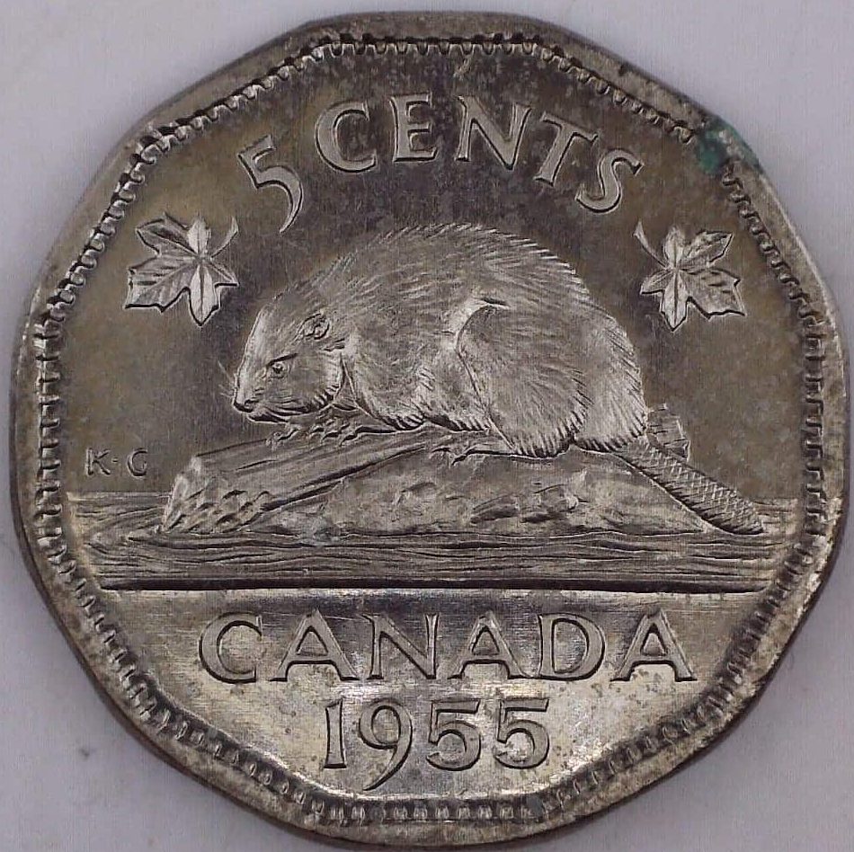 Canada - 1955 5 Cents - NBU L'Imperium Du Collectionneur