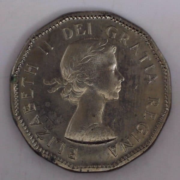 1957 Canada 5 Cents NBU