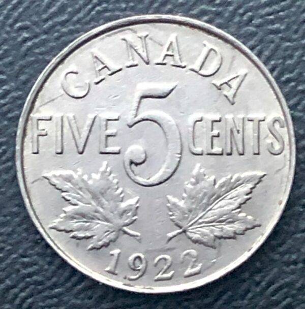 CANADA - 5 Cents 1922