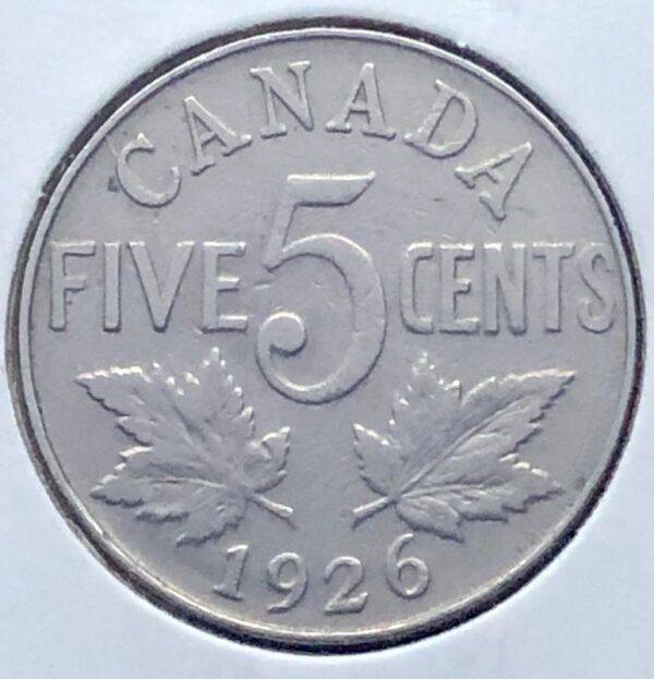 Canada - 5 Cents 1926 Near