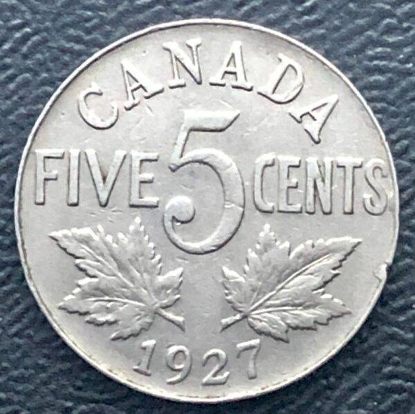 CANADA - 5 Cents 1927