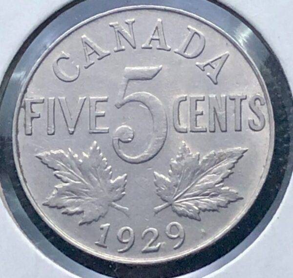 CANADA - 5 Cents 1929