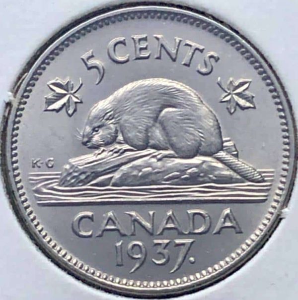 Canada - 5 Cents 1937 Dot - UNC