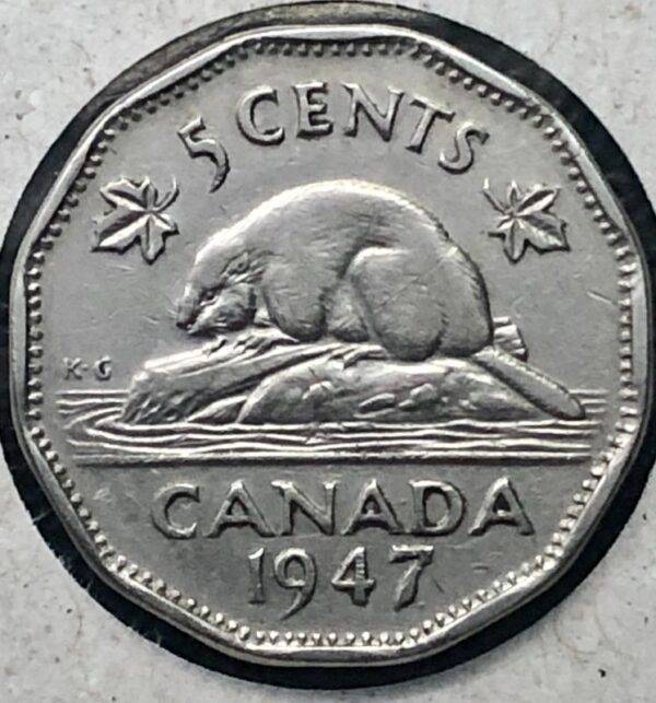 Canada - 5 Cents 1947 DOT