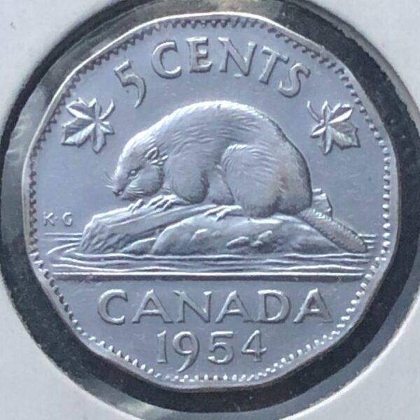 CANADA - 5 Cents 1954