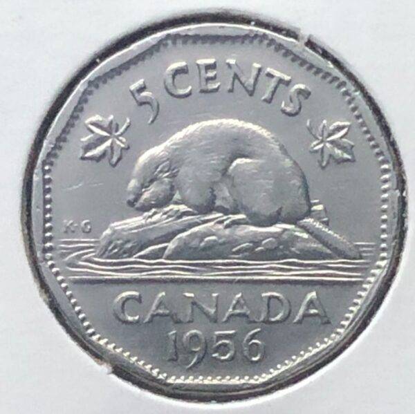 CANADA - 5 Cents 1956