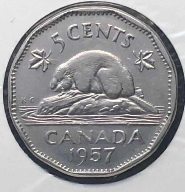 CANADA - 5 Cents 1957
