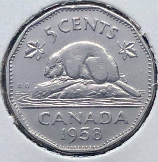 CANADA - 5 Cents 1958