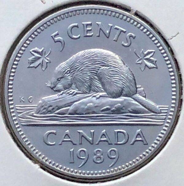 CANADA - 5 Cents 1989 - B.UNC