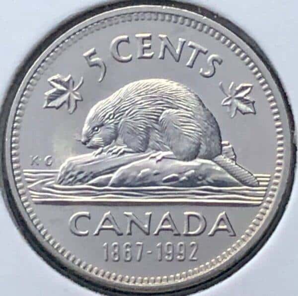 CANADA - 5 Cents 1992 - B.UNC