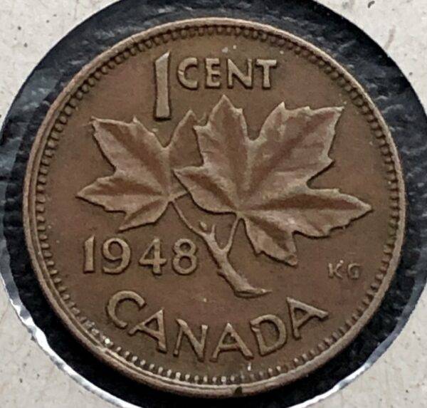 CANADA - 1 Cent 1948 - A Sur Denticule - Circulé