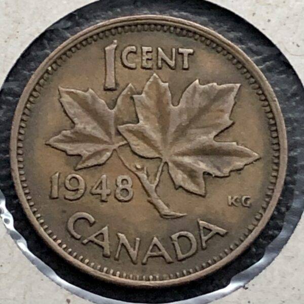 Canada - 1 Cent 1948 - A sur Petite Denticule - Circulé