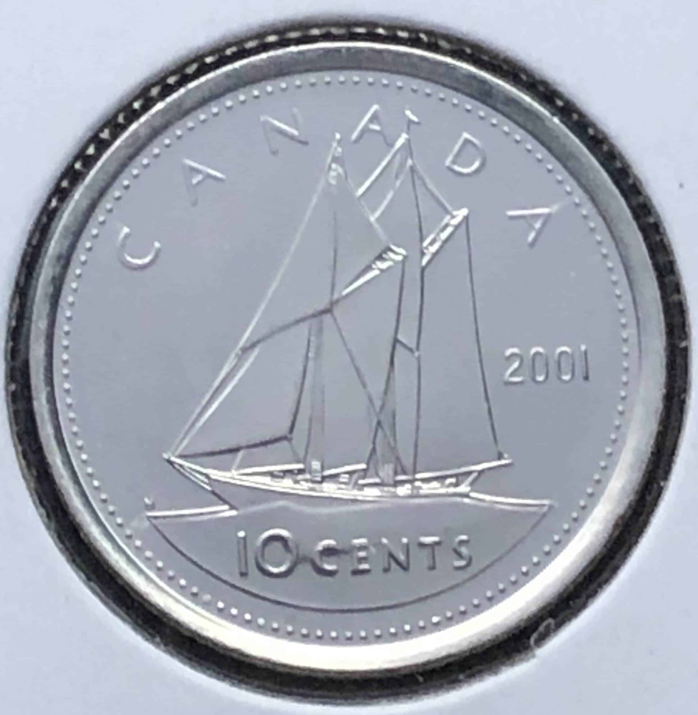 Canada - 10 Cents 2001P - B.UNC