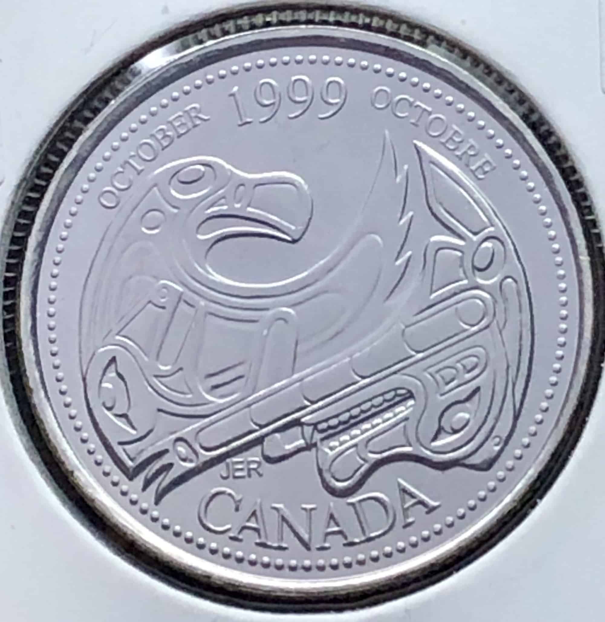 Canada - 25 Cents 1999 Hommage à une nation Octobre - B.UNC