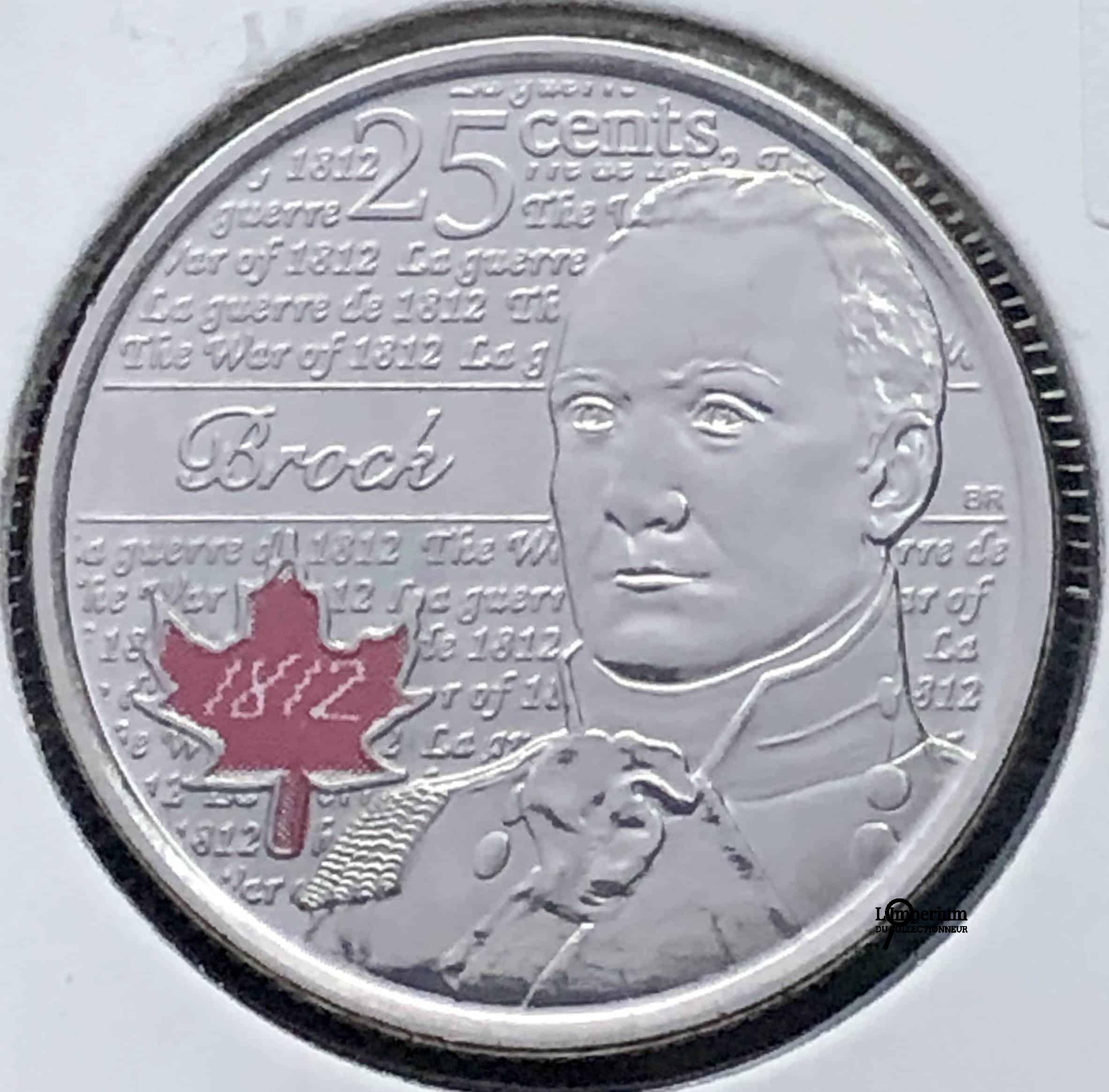 Canada - 25 Cents 2012 Sir Isaac Brock Coloré - B.UNC