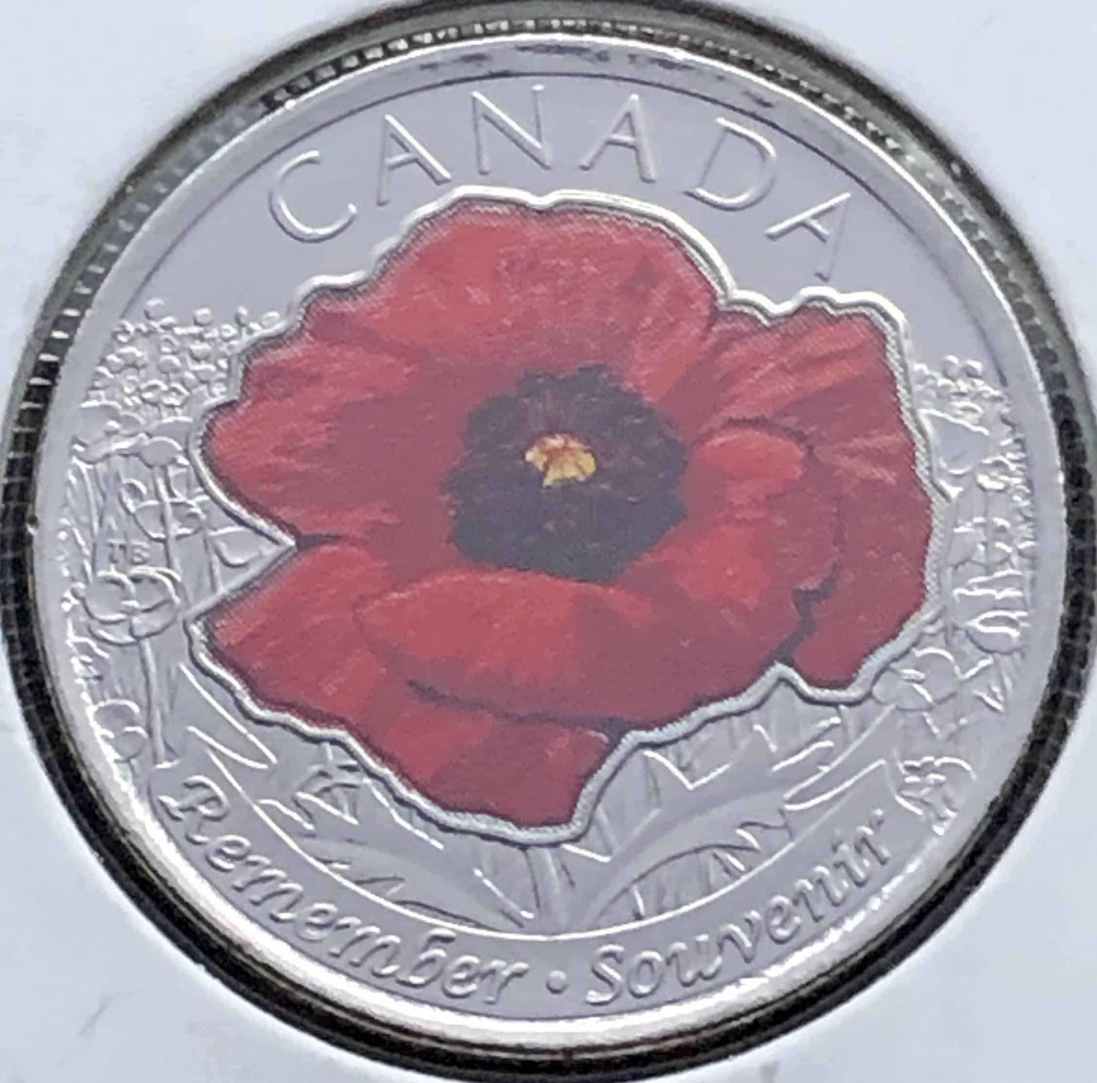 Canada - 25 Cents 2015 Coquelicot Coloré - B.UNC