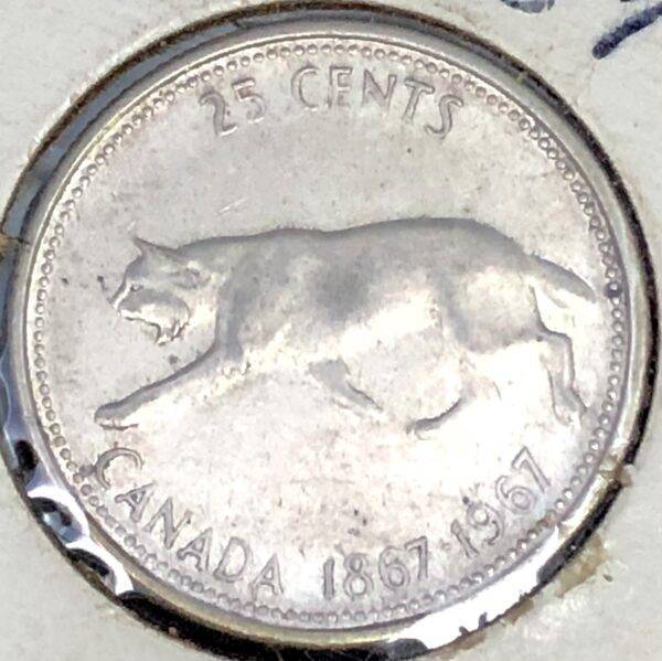 Canada - 25 Cents 1967 .500 Argent - Circulé