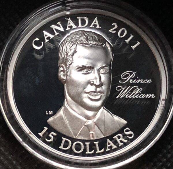 Canada - 15 Dollars 2011 - Argent Sterling Prince William de Galles