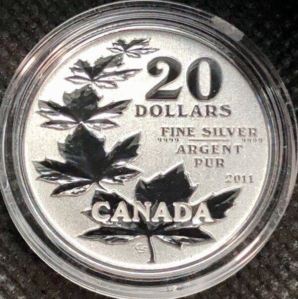 CANADA – Piece de 20 Dollars - Argent Fin - 2011 - La Feuille D'Érable Commémorative - 20$ POUR 20$