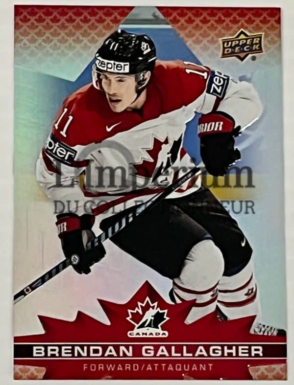 Carte Hockey Équipe Canada 2022 - 62 Brendan Gallagher
