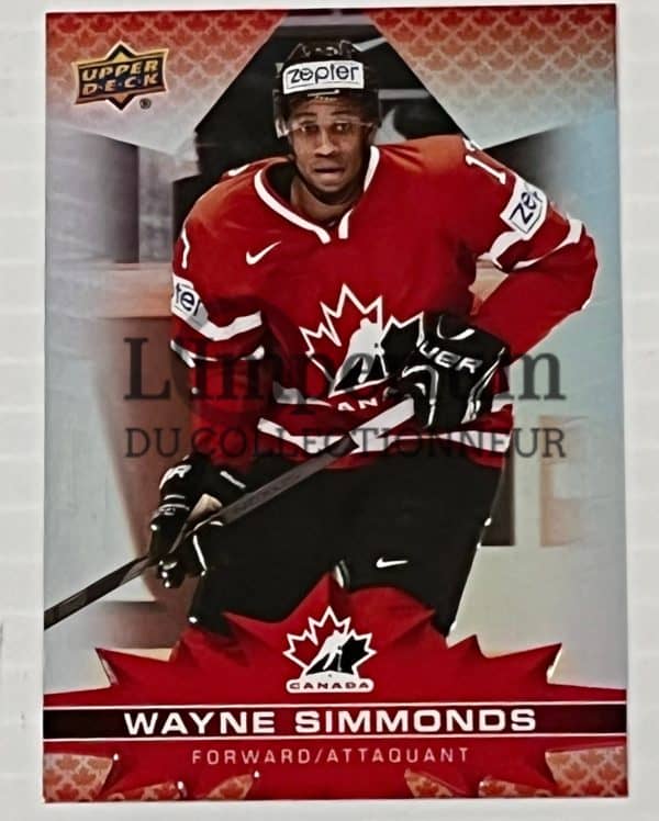 Carte Hockey Équipe Canada 2022 - 22 Wayne Simmonds