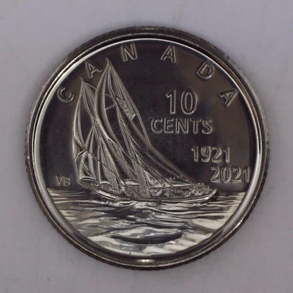 2021 Canada 10 Cents Bluenose B.Unc