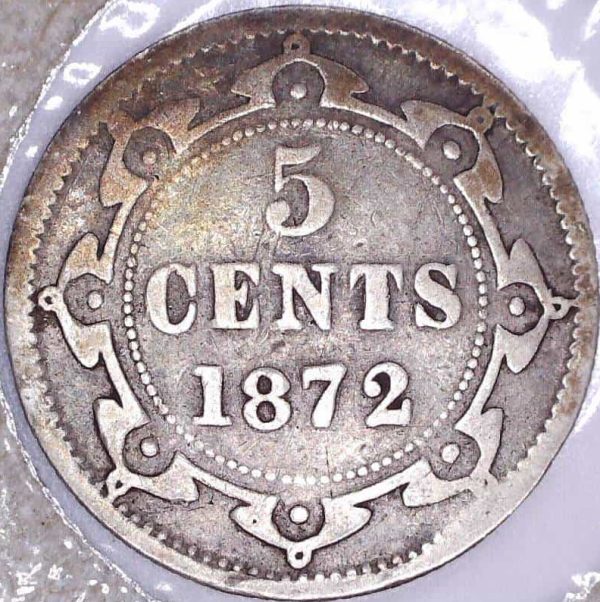 CANADA - 5 Cents 1872H - Terre-Neuve - VG-8