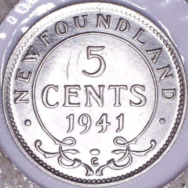 CANADA - 5 Cents 1941C - Terre-Neuve - EF-40