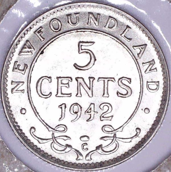 CANADA - 5 Cents 1942-C - Terre-Neuve - AU-50