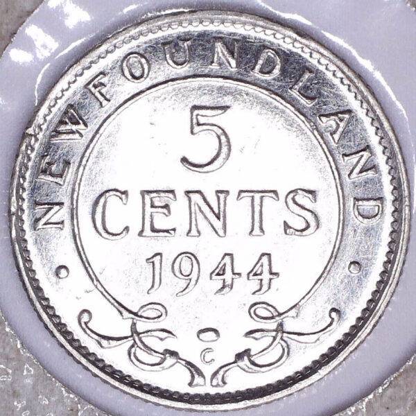 CANADA - 5 Cents 1944C - Terre-Neuve - EF-40