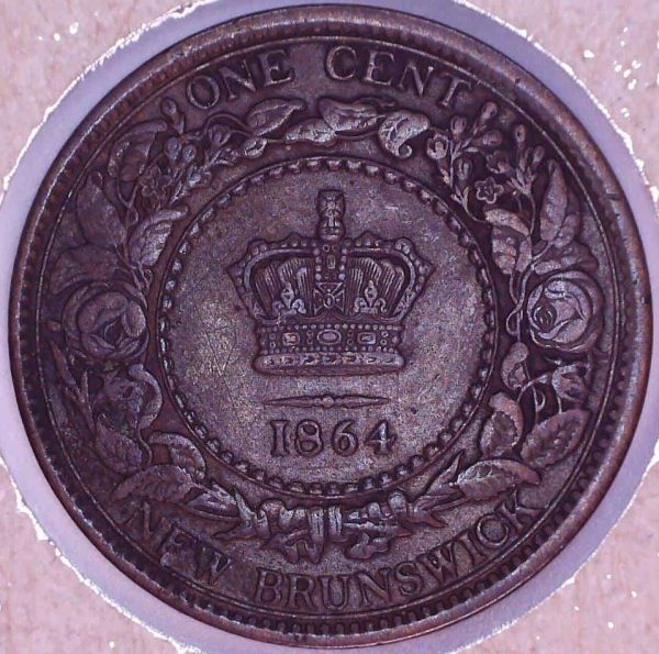 CANADA - 1 Cent 1864 - Small Six - Nouveau-Brunswick - VF-30