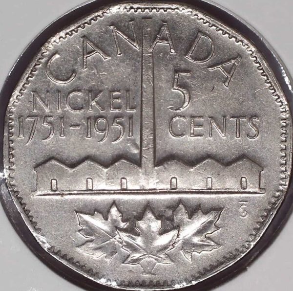 Canada - 5 Cents 1751-1951 Half Moon