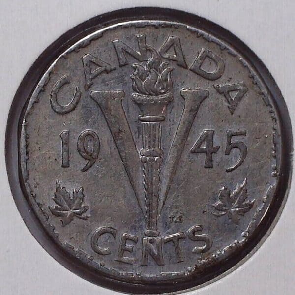 Canada - 5 Cents 1945 partiel missing chrome - Circulé