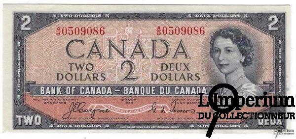 CANADA - 2 Dollars 1954 - Coyne/Towers - DEVIL'S FACE