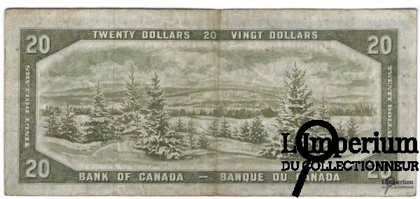 CANADA - 20 Dollars 1954 - Coyne-Towers - DEVIL'S FACE