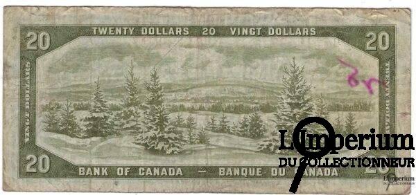 CANADA - 20 Dollars 1954 - Beattie-Coyne - DEVIL'S FACE
