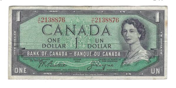 CANADA - 1 Dollar 1954 - Beattie/Coyne - Portrait Modifié - BC-37a