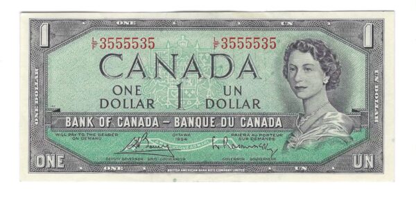 CANADA Billet D'un Dollar 1954 - Bouey/Raminsky