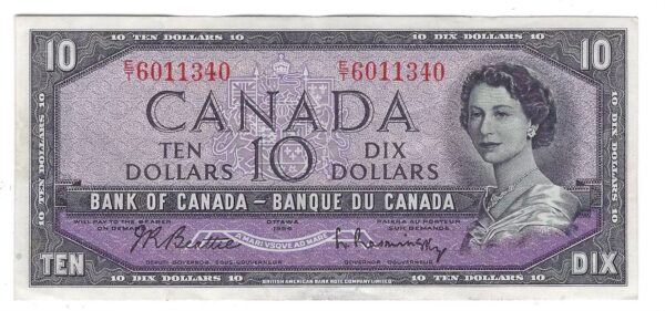 Canada - 10 Dollars 1954 Beattie/Raminsky Portrait Modifié - BC-40b
