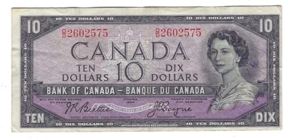 CANADA - 10 Dollars 1954 - Beattie/Coyne - Portrait Modifié - BC-40a