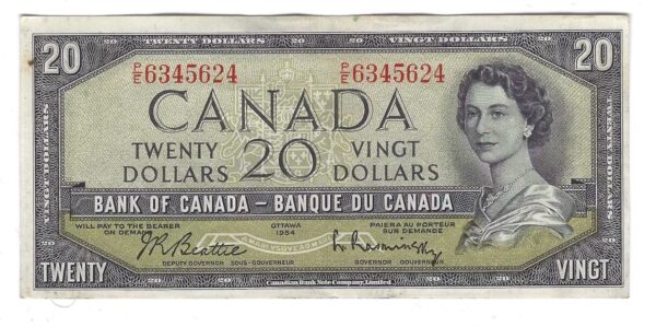 Canada - 20 Dollars 1954 Beattie/Raminsky Portrait Modifié