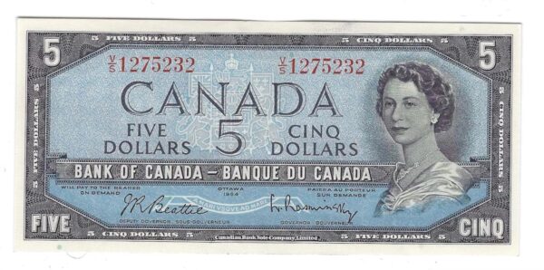 Canada - 5 Dollars 1954 Beattie/Raminsky Portrait Modifié - BC-39b
