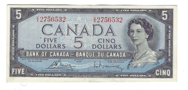 CANADA - 5 Dollars 1954 - Bouey/Raminsky - Portrait Modifié - BC-39c