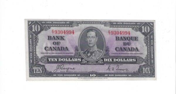 Canada - Billet de 10 Dollars 1937 Coyne/Towers - BC-24c
