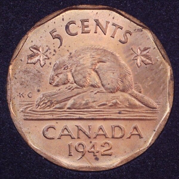 Canada - 5 cents 1942 Tombac - UNC