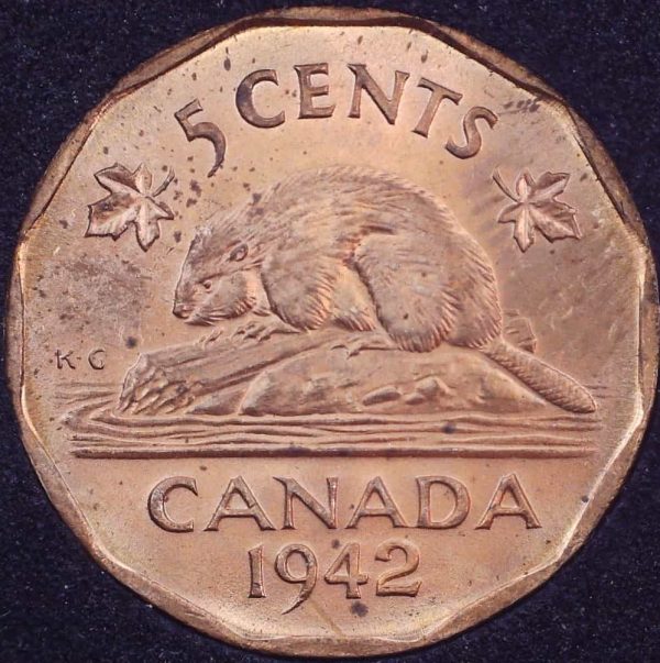 Canada - 5 cents 1942 Tombac - UNC